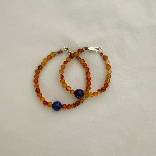 Carnelian + Lapis Bracelet