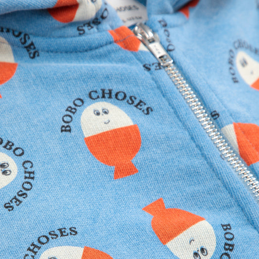 Morning Egg All Over Zipped Hoodie