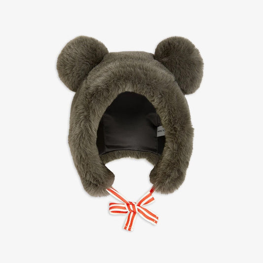 Faux Fur Ear Hat Grey