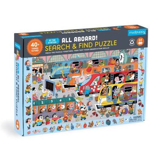 All Aboard Search and Find Puzzle 64 Piece