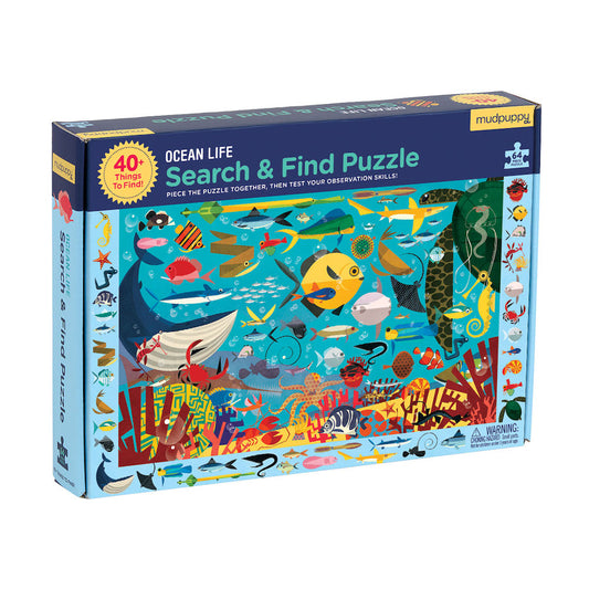 Search and Find Puzzle Ocean Life 64 Piece