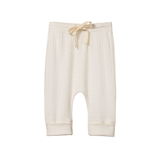 Pointelle Drawstring Pants Natural