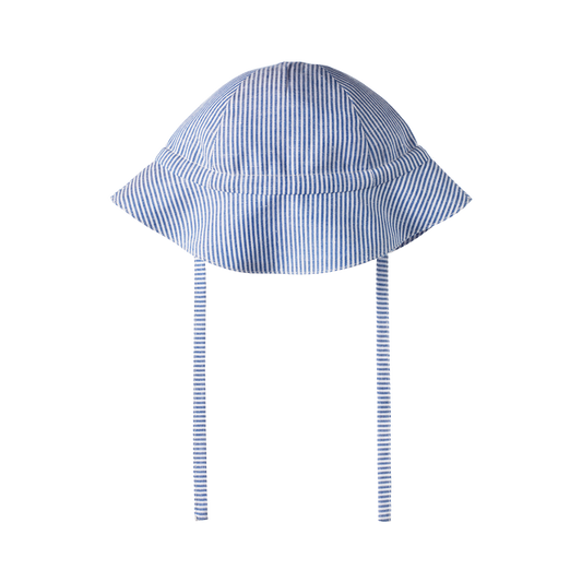 Blue Stripe Linen Sunhat