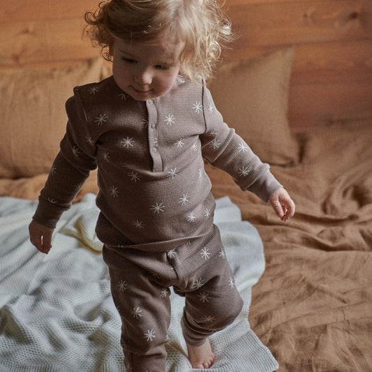 Long Sleeve Waffle Pyjama Set Twinkle