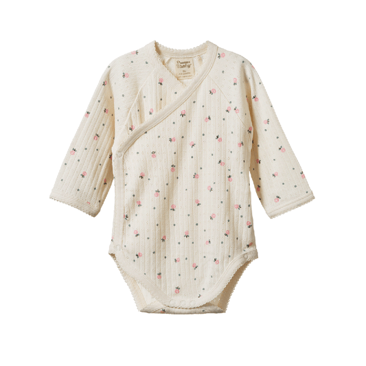 Pointelle Kimono Bodysuit Posey Blossom