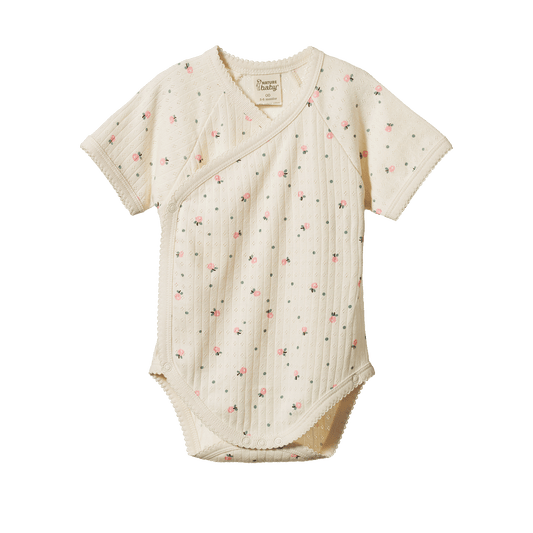 Short Sleeve Kimono Bodysuit Pointelle Posey Blossom