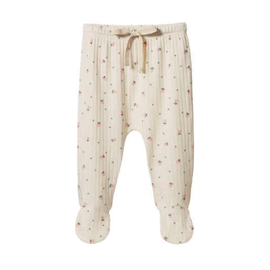 Pointelle Footed Romper Posey Blossom Print