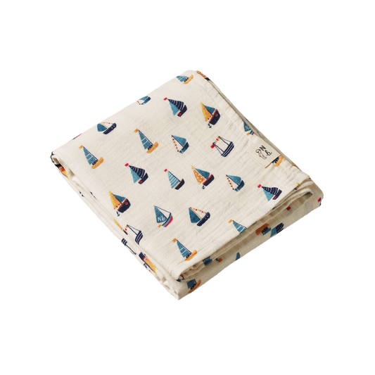 Muslin Wrap Regatta Print