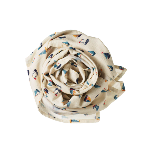 Muslin Wrap Regatta Print
