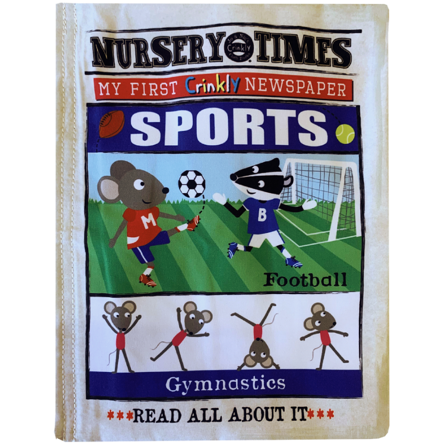 Nursery Times Crinkly Newspaper Sports