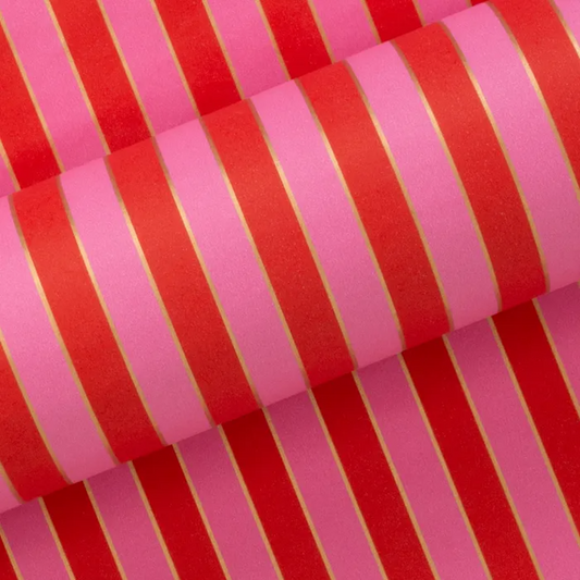 10M Wrapping Paper Nutcracker Bright Pink / Poppy Red - Store Pick Up Only