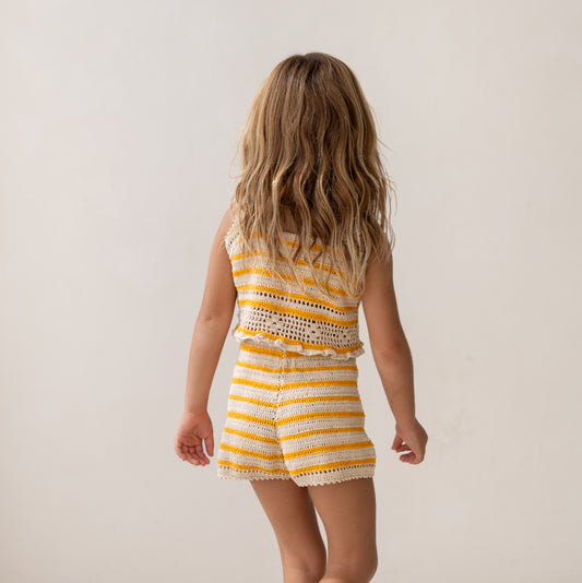 Crochet Top Mango Stripe