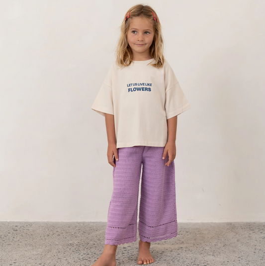 Live Like Flowers Tee Stone