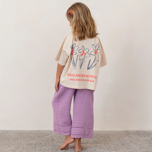Live Like Flowers Tee Stone