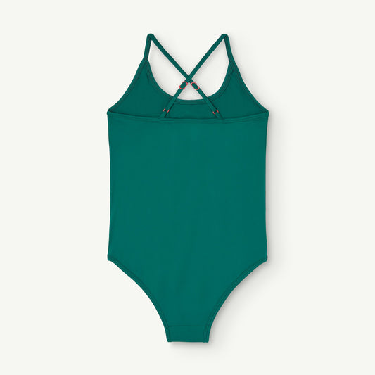 Octopus Kids Swimsuit Deep Green