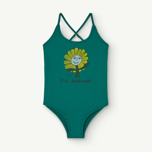 Octopus Kids Swimsuit Deep Green