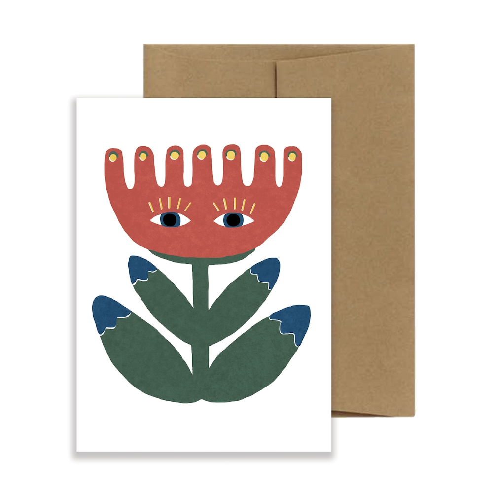 Oracle Flower Greeting Card