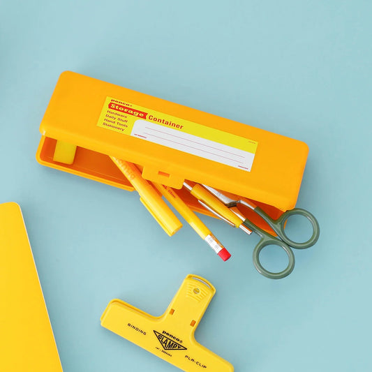 Pen Case Storage Container Yellow