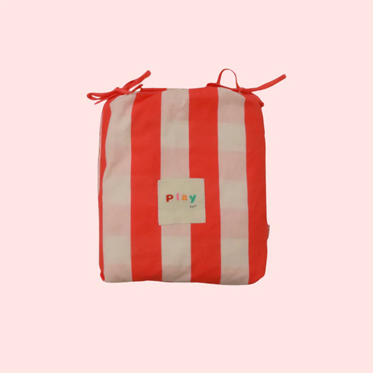 Cherry Stripe Fitted Cot Sheet