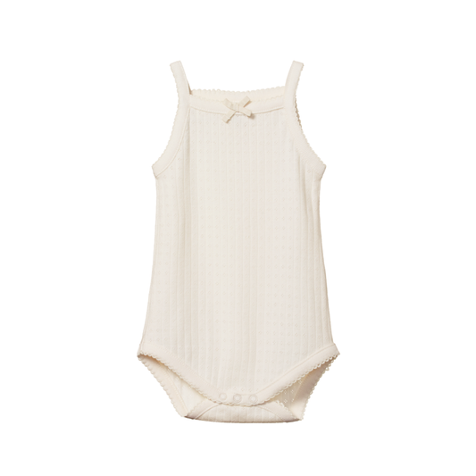 Pointelle Camisole Bodysuit Natural