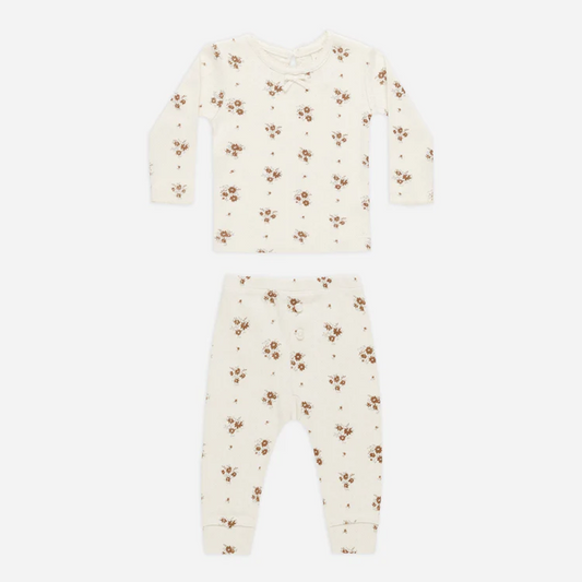 Pointelle Long Sleeve Tee + Legging Autumn Flora