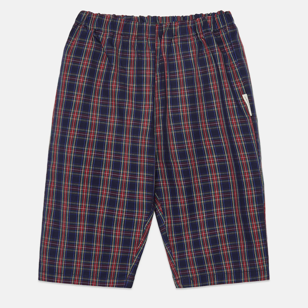 Pom Pom Dog Popelin Baby Pants - Blue and Red