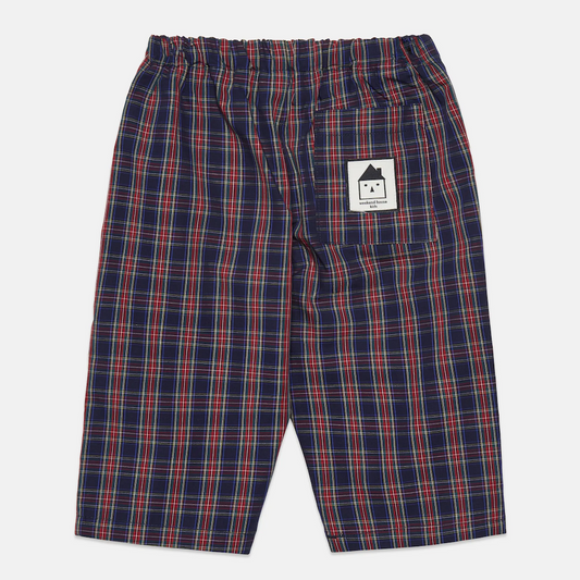 Pom Pom Dog Popelin Baby Pants - Blue and Red
