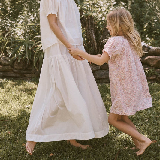 Bubble Smock in Rosewater Mini Flower