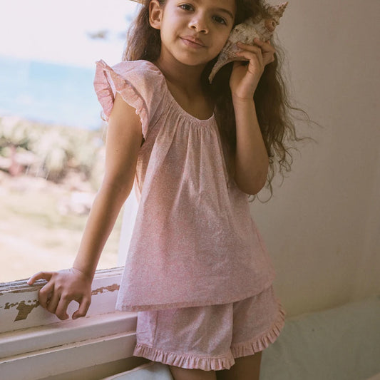 Pyjama Set Petal Pink Field Flower