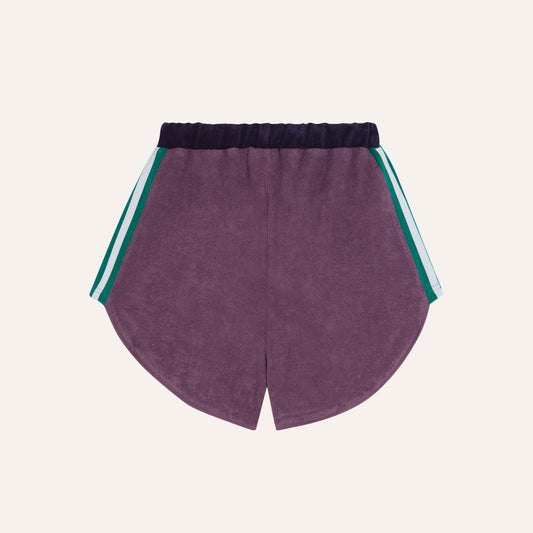 Purple Colour Block Kids Shorts