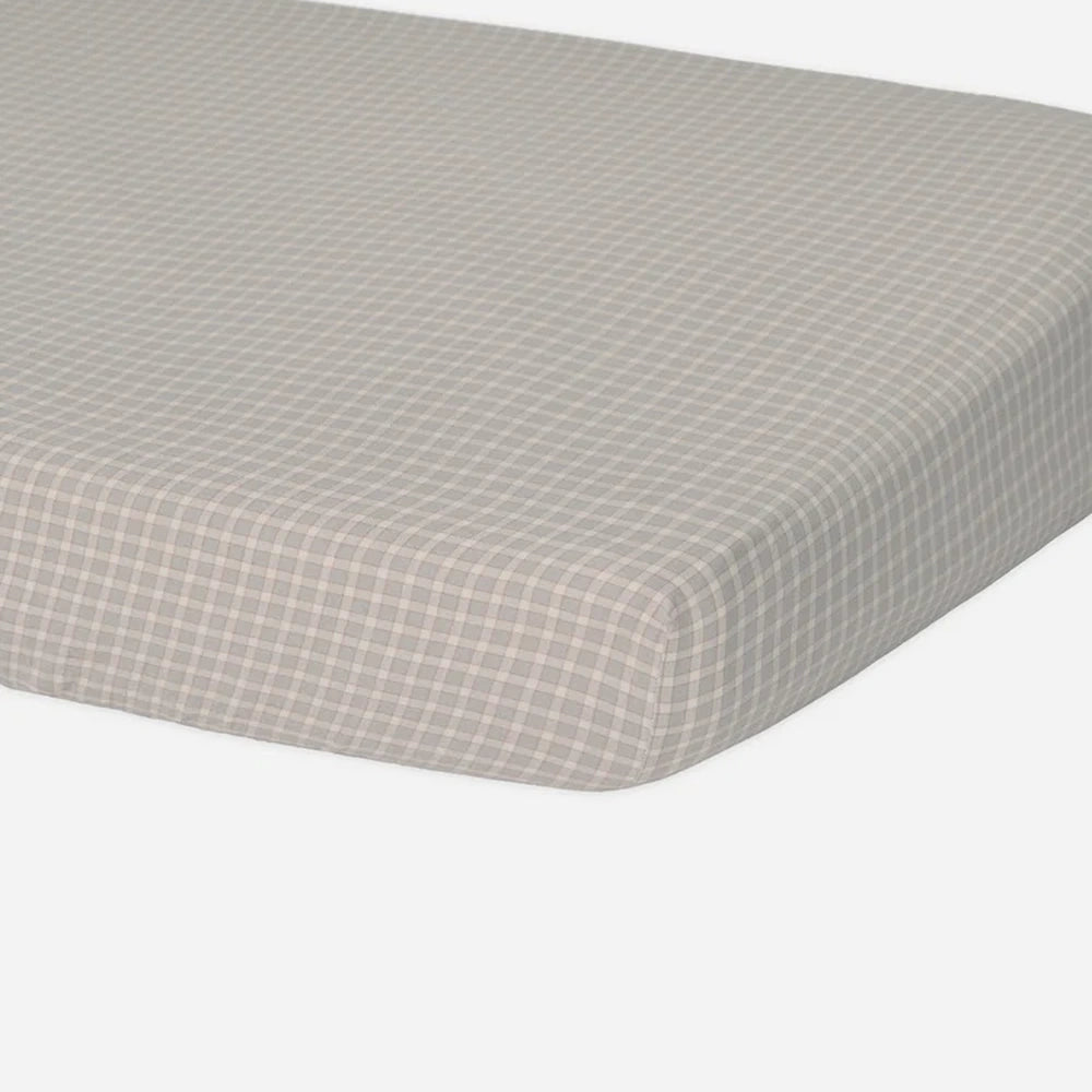 Woven Cot Sheet Blue Gingham