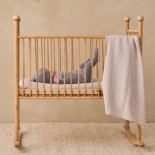 Woven Cot Sheet Blue Gingham