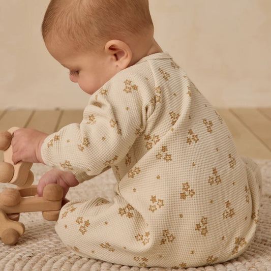 Waffle Long Sleeve Jumpsuit Marigold