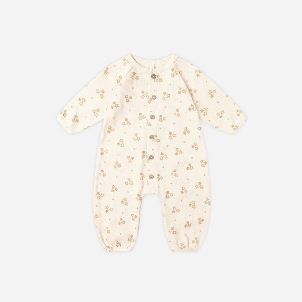 Waffle Long Sleeve Jumpsuit Marigold