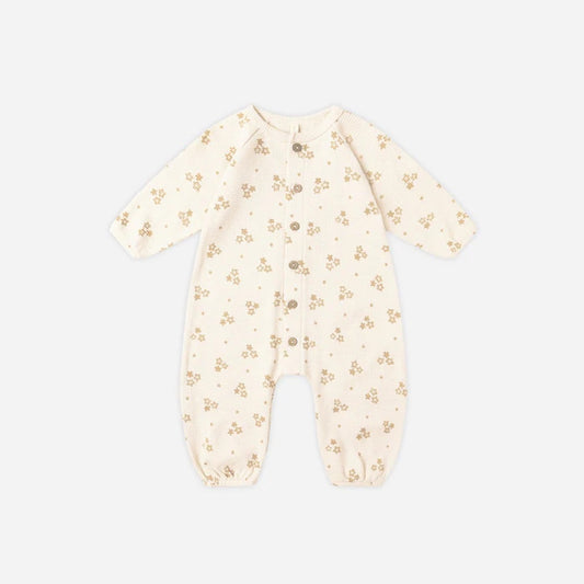 Waffle Long Sleeve Jumpsuit Marigold