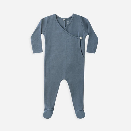 Pointelle Wrap Footie Ocean