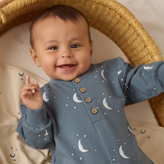 Relaxed Fleece Jumpsuit Silver Moons
