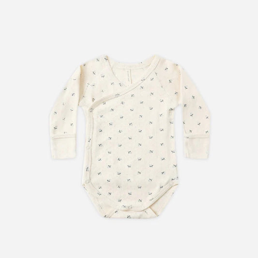 Side Snap Bodysuit Blue Ditsy