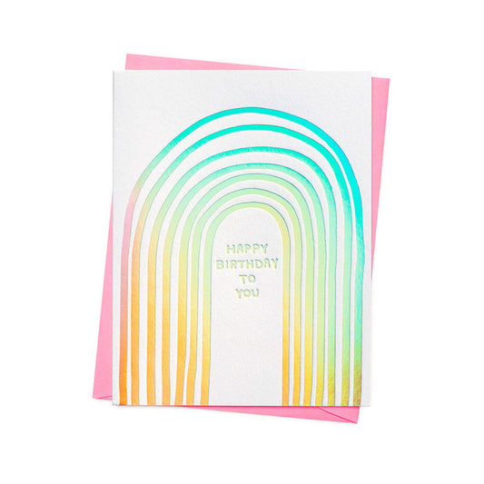 Rainbow Birthday To You Greeting Card