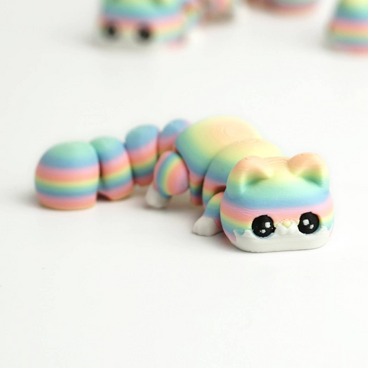 Articulated Rainbow Cat Fidget Toy