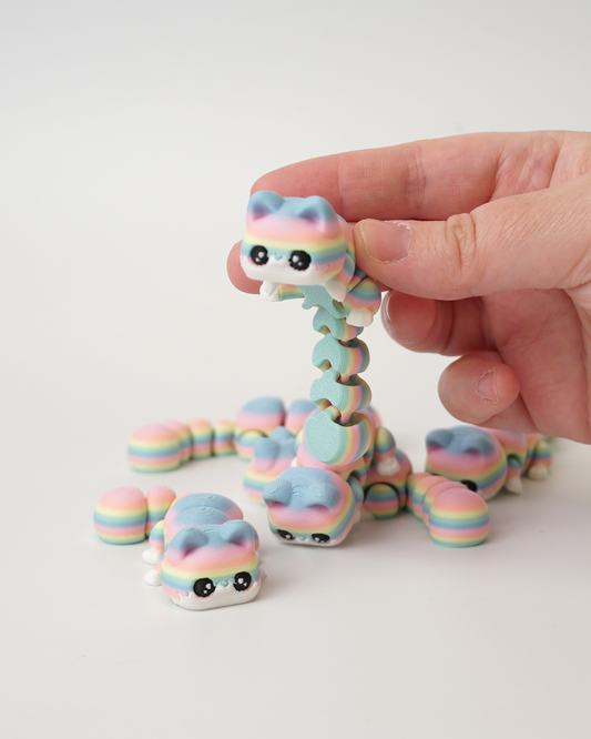 Articulated Rainbow Cat Fidget Toy