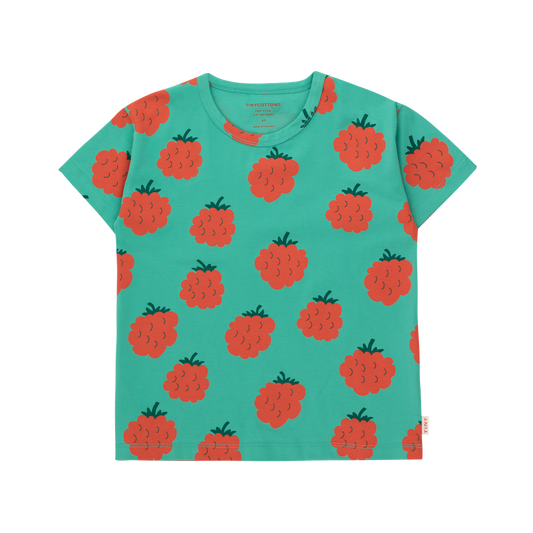 Raspberries Tee Emerald