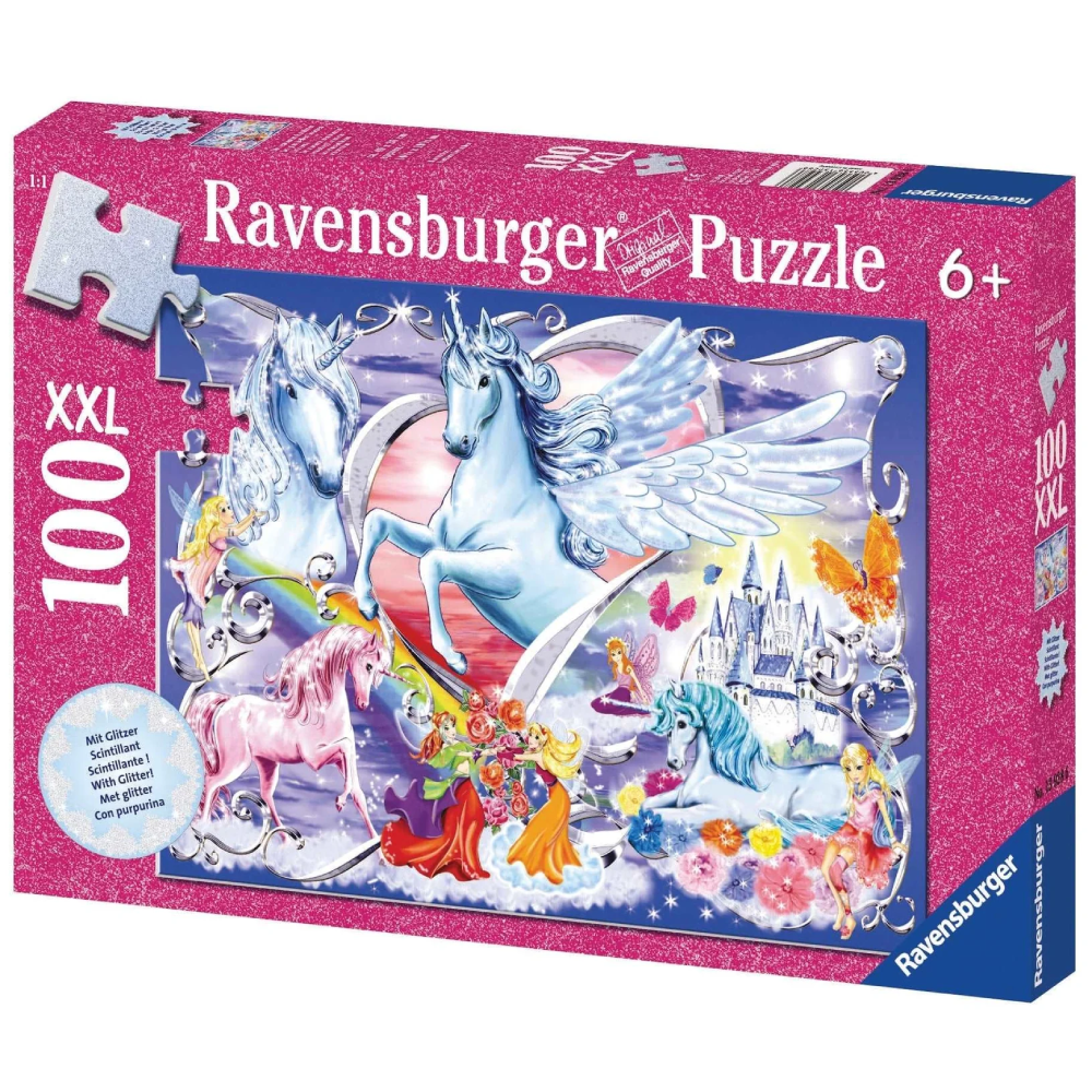 Amazing Unicorns Glitter 100 Piece Puzzle