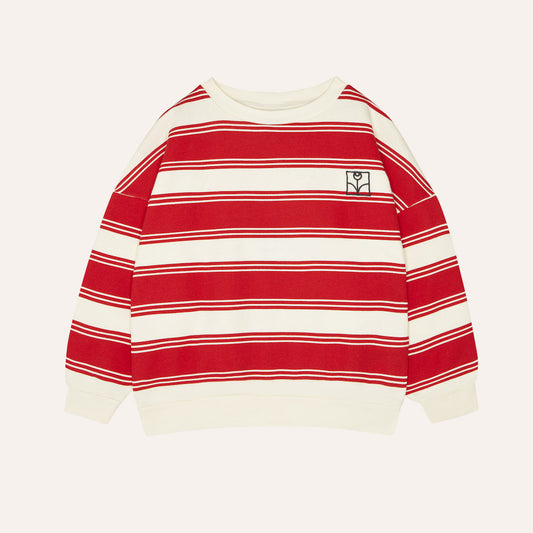 Red Stripes Oversized Kids Sweatshirt