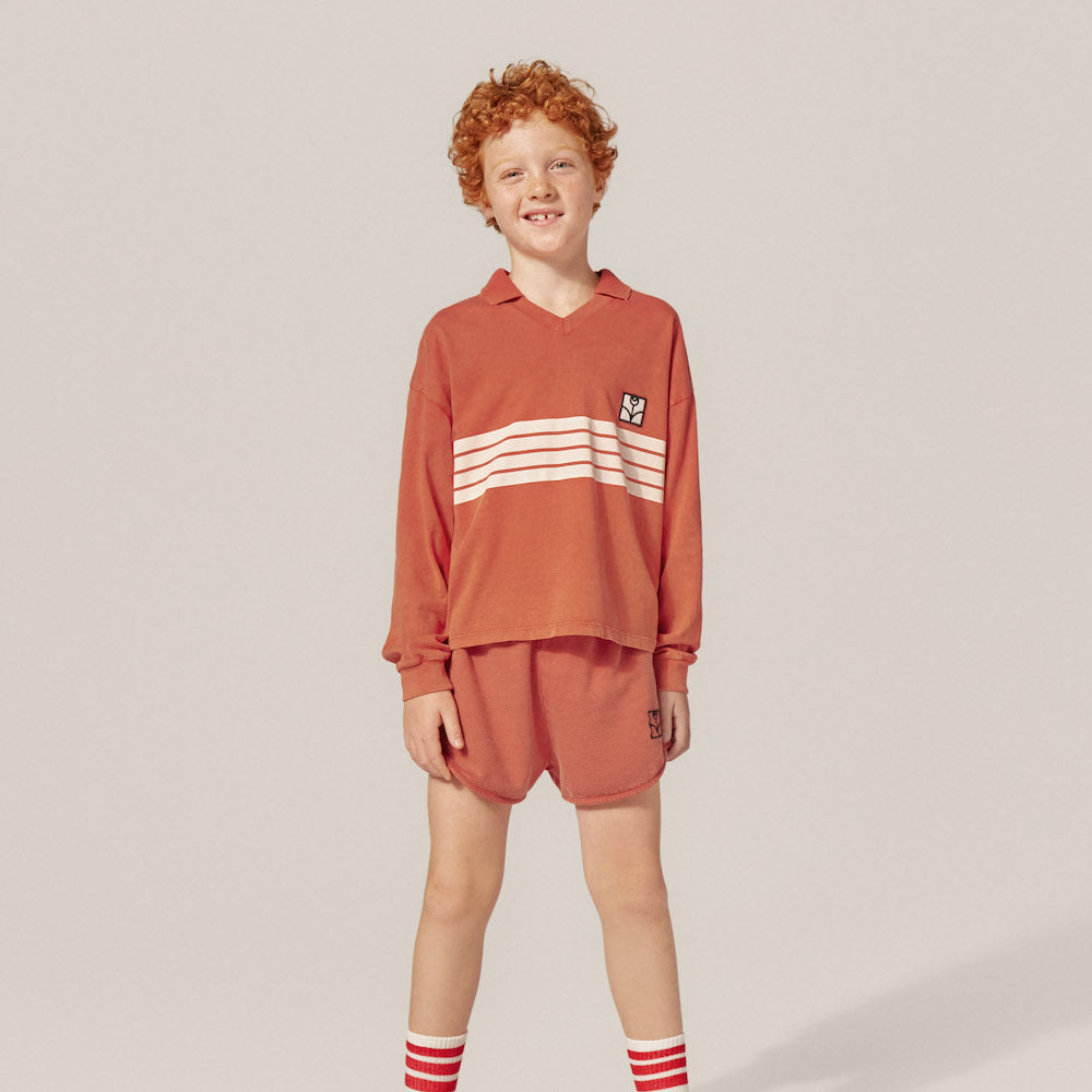 Red Washed Kids Polo