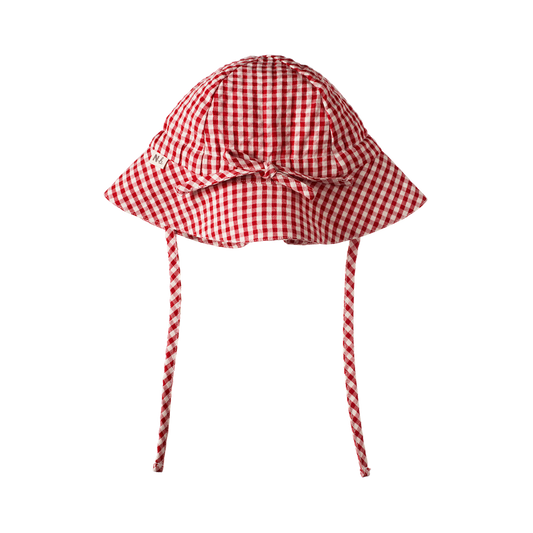 Gingham Sunhat Red Check
