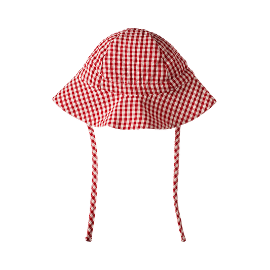 Gingham Sunhat Red Check