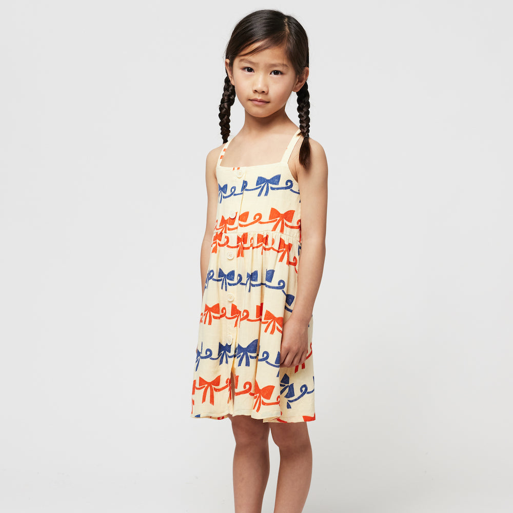 Ribbon Bow All Over Woven Dress