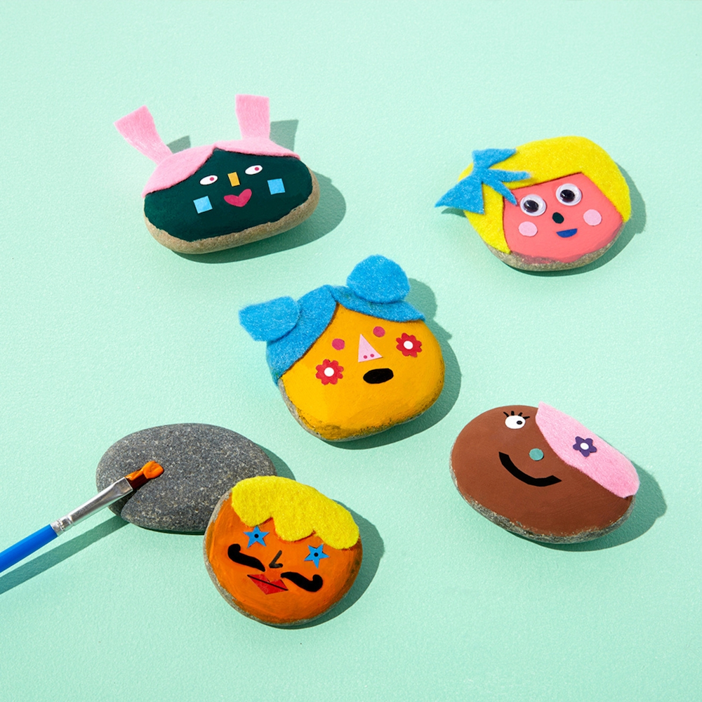 Kids Rock Painting Kit Cool Faces