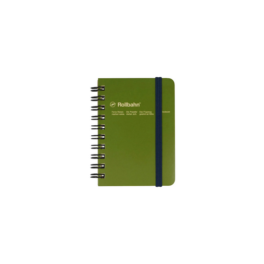 Rollbahn Spiral Bound Grid Notebook Medium Olive